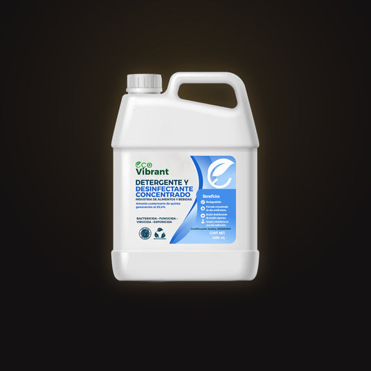 Detergente y desinfectante concentrado con amonio cuaternario | Industria de alimentos